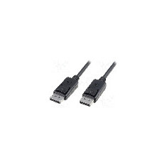 Cablu DisplayPort - DisplayPort, din ambele par&#355;i, DisplayPort mufa, 2m, negru, ASSMANN - AK-340100-020-S