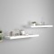 vidaXL Rafturi de perete suspendate, 2 buc., alb, 90x23,5x3,8 cm, MDF