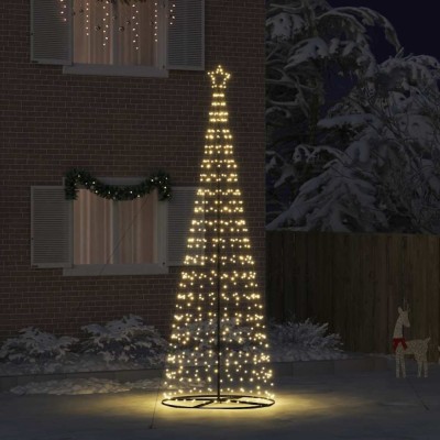 vidaXL Brad de Crăciun LED cu 800 LED cu suport Alb cald 400 cm Fier 42018761 foto