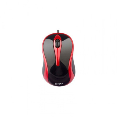 Mouse A4Tech N-350 , V-Track , 1000 DPI , Negru/Rosu foto