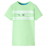 Tricou pentru copii, verde neon, 116, vidaXL