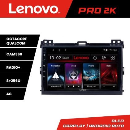 Navigatie Toyota Prado 2007- Lenovo Kit-456 8 core QLED 2K 8+256 360 Android Waze USB Navigatie Internet Youtube Radio v1 CarStore Technology