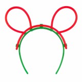 Cumpara ieftin Cordeluta cu urechi, decorativa, fluorescenta, pentru petreceri, festivaluri, plastic, rosu