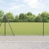 &Icirc;mprejmuire din s&acirc;rmă sudată cu 7 st&acirc;lpi flanșați gri 1.2x10 m oțel