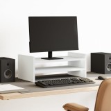 VidaXL Suport pentru monitor, alb, 50x27x20 cm, lemn prelucrat