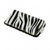 Husa piele Samsung Galaxy S4 I9500 Slim Flip ZEBRA Black