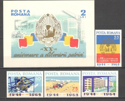 Romania.1964 20 ani eliberarea XR.483 foto