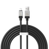Cablu de date usb la lightning incarcare rapida, 2.4a, 2m baseus coolplay, black