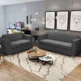 VidaXL Set canapele, 2 piese, gri &icirc;nchis, material textil