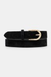 Answear Lab curea din piele intoarsa culoarea negru