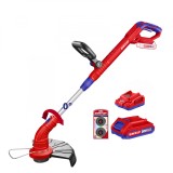 Cumpara ieftin Motocoasa Electrica EMTOP ELGT203011, 300mm, 20V, 8200rpm, Maner Reglabil 50-80cm, 1 Acumulator 2.0Ah, 2 Bobine Linie 1.6mm, Functie de Margine, Inclu