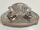 Călimară Art Nouveau din fier cromat din 1900