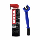 MOTUL OFERTA Spray curatare lant C1 - 400ml spray curatare lant moto + Perie de curatat lant MOTUL original