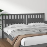 Cumpara ieftin Tăblie de pat, gri, 205,5x4x100 cm, lemn masiv de pin
