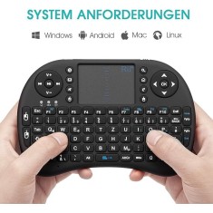 Tastatură fără fir Rii Mini cu touchpad (I8+X8)