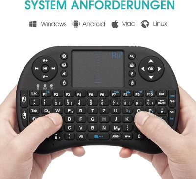 Tastatură fără fir Rii Mini cu touchpad (I8+X8) foto