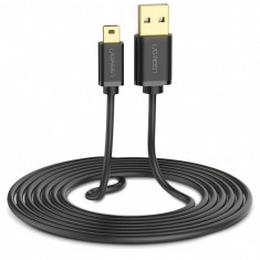 Cablu Date si Incarcare USB la MiniUSB UGREEN US132, 1 m, 480 Mbps, Negru