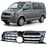 ## Grila radiator neagra lucioasa cu crom pentru emblema, potrivita pentru VW Bus T5 Facelift 09-15 Performance AutoTuning