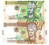 Turkmenistan, Set 1-5 Manat, 2025-2026, P- 48-49 ,Polimer UNC