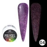 Cumpara ieftin Polygel constructie unghii cu sclipici Disco Polygel, reflectorizant, 15 g, 04