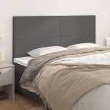 Cumpara ieftin Tăblii de pat, 4 buc, gri, 90x5x78/88 cm, piele ecologică