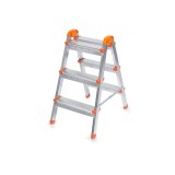 Scara pliabila din otel 3+3 trepte, 64cm inaltime, 120kg, 3.8kg Perilla 12503