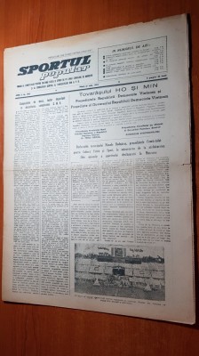 sportul popular 27 iulie 1954-articol orasul ineu,ciclism,automotocilclism,sah foto
