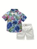 Costumas de vara pentru baietei - Colored leaf (Marime Disponibila: 6-9 luni