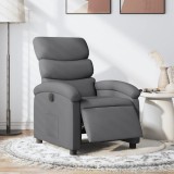 vidaXL Fotoliu rabatabil electric, gri &icirc;nchis, material textil