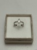 INEL AUR alb 18K + 1 Diamant = 0.50ct. - Marquise - De logodna - 3.8g !