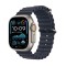 Curea smartwatch, THD, Oceanic Loop, pentru Apple Watch Ultra2 49 mm, Apple Watch 46 mm seria 10, marime universala, albastru nautic, catarama gri