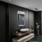 Oglinda LED Rectangulara, 50x70cm, Eclat MotionGlow Marcello, Sistem Dezaburire, Ceas &amp; Termometru, Lupa Cosmetica, Dimabila ModernLight Concept