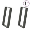 VidaXL Picioare de masă &icirc;n formă de U, 2 buc., antracit, 50x(72-73) cm, oțel