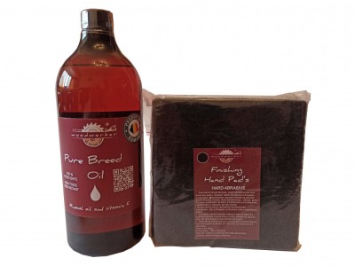 Prep&amp;#039;N&amp;#039;Shine-Pure Breed Oil &amp;amp; Hand Pad&amp;rsquo;s Hard Abrasive negru, 1000 ml foto