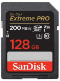 Card de memorie SanDisk Extreme Pro SDXC, 128GB, UHS-I U3, Clasa 10, V30