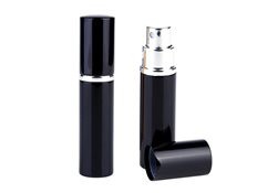 Sticluță de parfum pentru călătorie, re&amp;icirc;ncărcabil, aluminiu, neagră, 10 ml foto