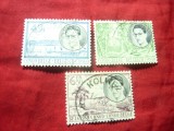 Serie mica Congo Belgian 1955 ,Rege Badouin I, 3 valori stampilate