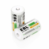 Acumulatori Profesionali D / R20 / 10 000 mAh, Ni-Mh Ready to use, 2 buc - EBL