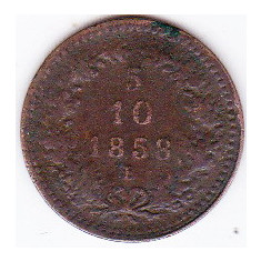 Austria Ungaria 5/10 kreuzer krajczar 1858 B Kormoczbanya (Kremnitz-Slovacia)