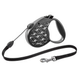 Cumpara ieftin Flexi Standard Flamingo M p&acirc;nă la 20 kg, bandă 5 m - negru