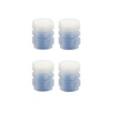 Cumpara ieftin Set 4 capace pentru supapa cauciucuri, fosforescente, universale, ABS, albastru