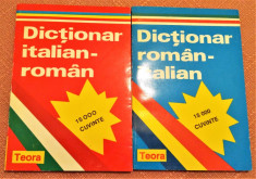 Dictionar Italian-Roman si Dictionar Roman-Italian - Editura Teora, 1994 foto