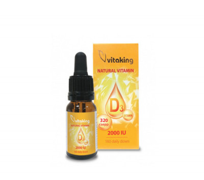 Picaturi de Vitamina D3 2000UI, 10ml (320 picaturi), Vitaking foto