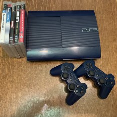 PS3 Playstation 3 Super Slim Blue Edition foto