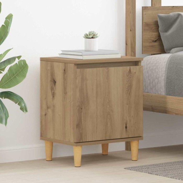 vidaXL Dulap de noapte stejar artizanal 40 x 30 x 50 cm Lemn compozit