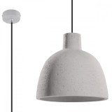 Lampă Suspendată Damaso Gri Beton 1 Bec Semicircular Industrial De Interior