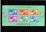 Anguilla 1974-UPU,Centenar,bloc 6 valori dant.,MNH,MI.Bl.6, Posta, Nestampilat