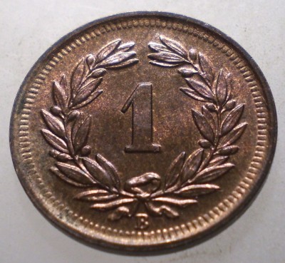 C.014 ELVETIA 1 RAPPEN 1941 B XF/AUNC foto