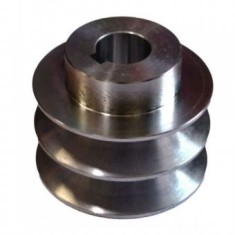 Fulie motor electric aluminiu , 2 canale ,diametru interior 28 mm