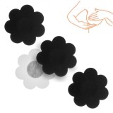 Plasturi Acoperire Mameloane, Flori, Set 3 Perechi, Culoare Negru, Diametru 7cm, Oem